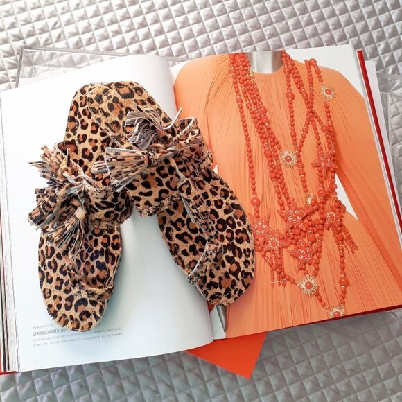 NWT Topshop animal print fleur fringe sandals - Picture 5 of 10